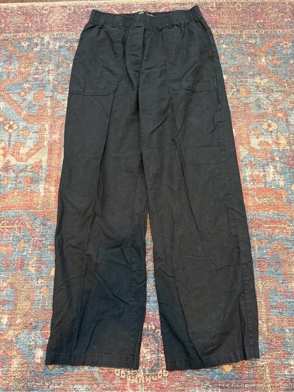 Women’s Black Linen Zara Pants